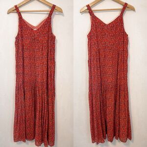 Joie Tea Rose Cotton Patterned Midi Dress Size M